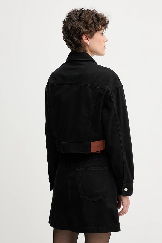 Odzież Calvin Klein Jeans kurtka jeansowa LV047D779G czarny