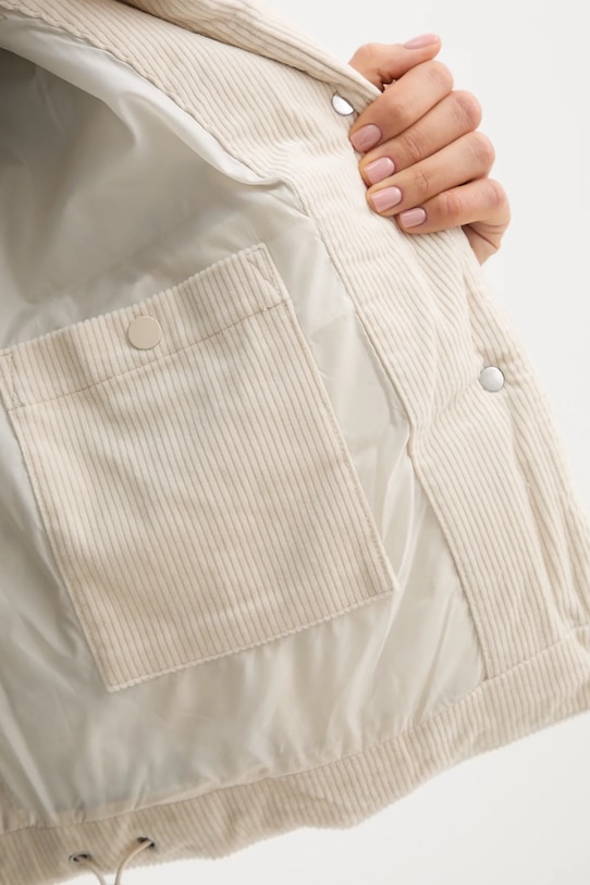 Calvin Klein Jeans kurtka sztruksowa puchowa LV044D527G