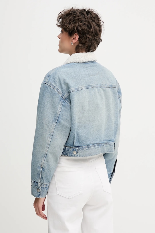 Odzież Calvin Klein Jeans kurtka jeansowa LV047D736G niebieski