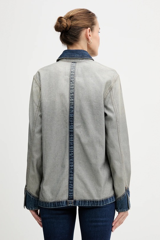 Odzież Calvin Klein Jeans kurtka jeansowa bawełniana LV047D753G niebieski