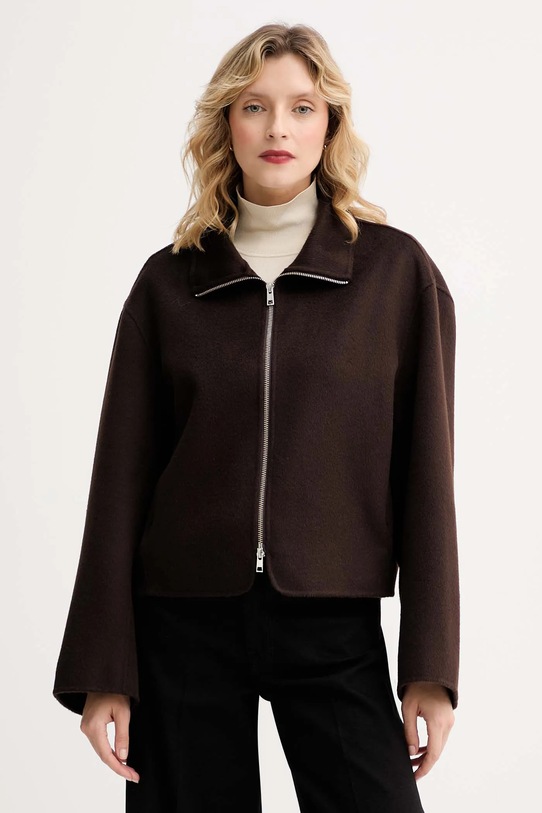 Шерстяная куртка-бомбер Filippa K с подкладкой коричневый 28783.FK