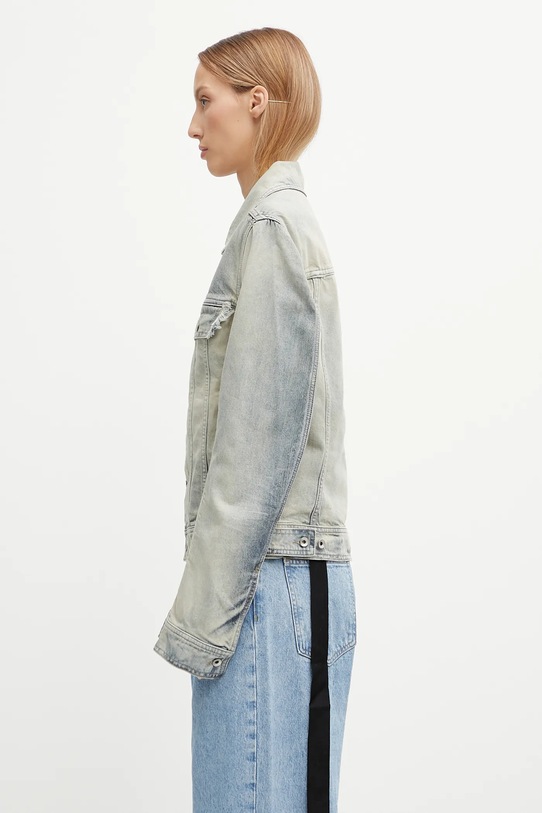 Rick Owens DRKSHDW kurtka jeansowa bawełniana Trucker Worker DS02E7701.DMP szary AW25