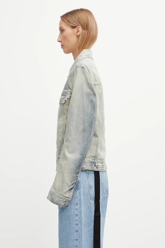 Rick Owens DRKSHDW kurtka jeansowa bawełniana Trucker Worker DS02E7701.DMP szary AW25