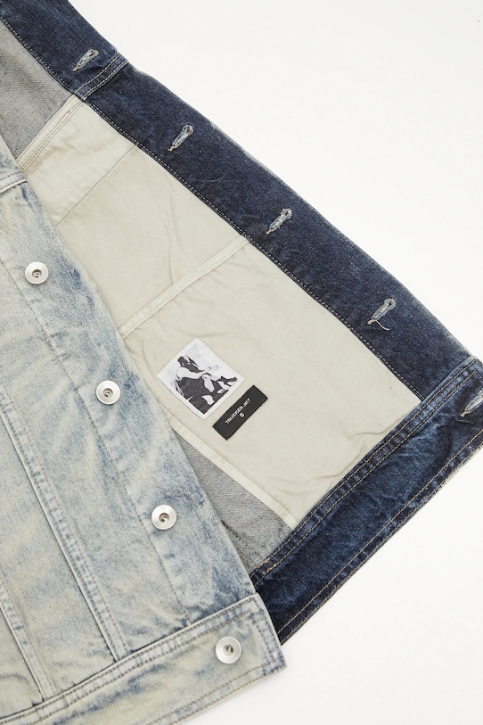 Rick Owens DRKSHDW kurtka jeansowa bawełniana Trucker Worker DS02E7701.DMP szary