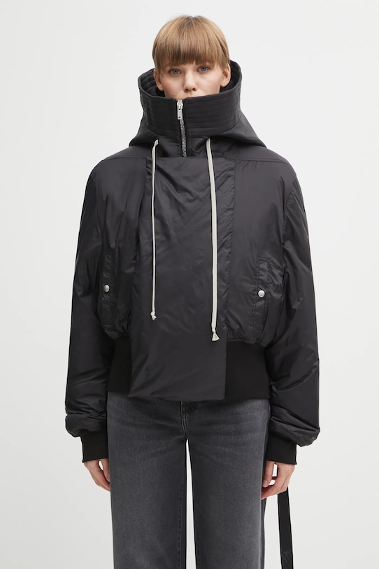 Μπουφάν Rick Owens DRKSHDW Cropped Alice Parka μόνωση μαύρο DS02E7731.NP