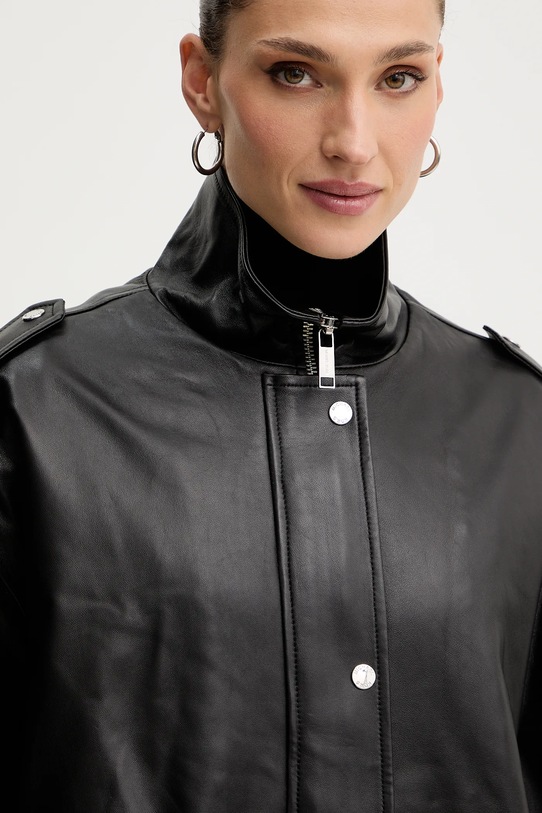 MICHAEL Michael Kors kurtka skórzana czarny MF520IXFAF