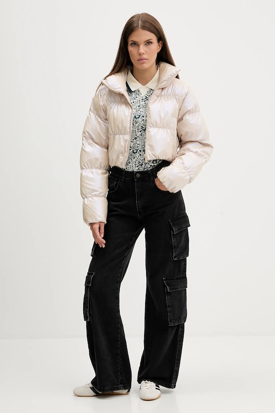 adidas Originals kurtka Ess Glossy JX2985 beżowy AW25