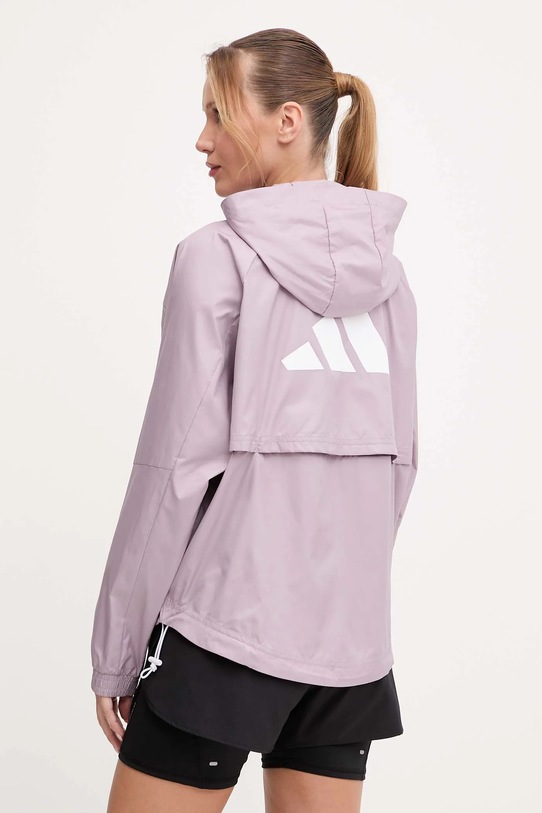 Odzież adidas Performance kurtka do biegania HYGLM JX7382 różowy