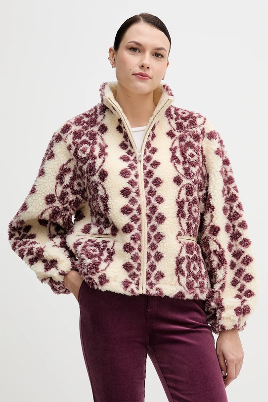 Hoss Intropia bluza polarowa bez kaptura beżowy 5452482