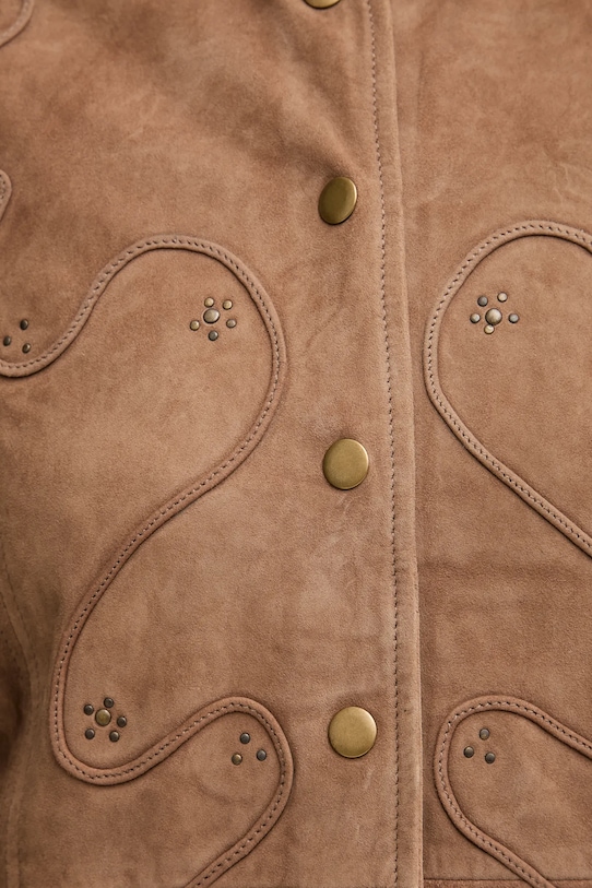 Hoss Intropia geacă din piele întoarsă 5432681 maro