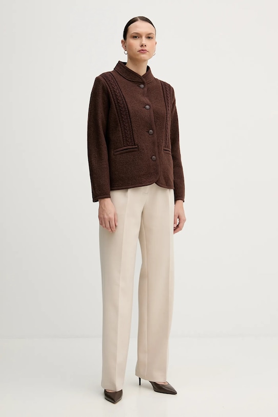 Hoss Intropia kurtka wełniana 5432678 brązowy AW25