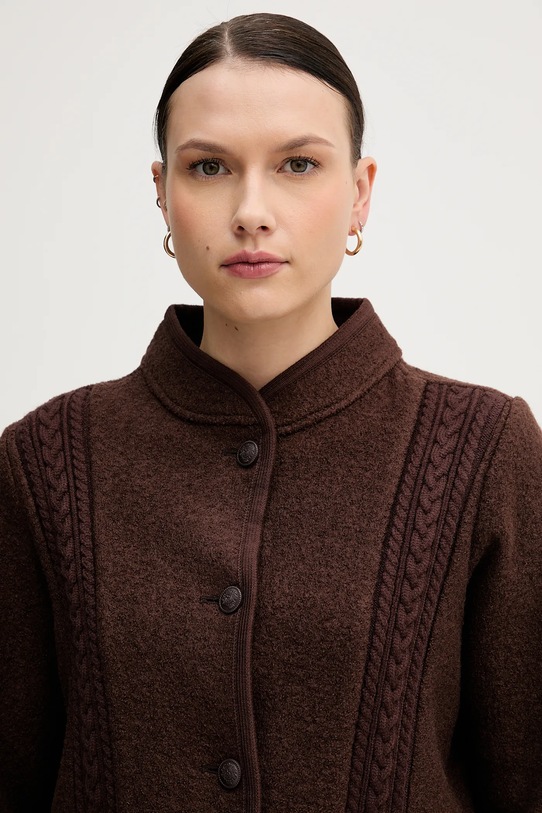 Hoss Intropia kurtka wełniana brązowy 5432678