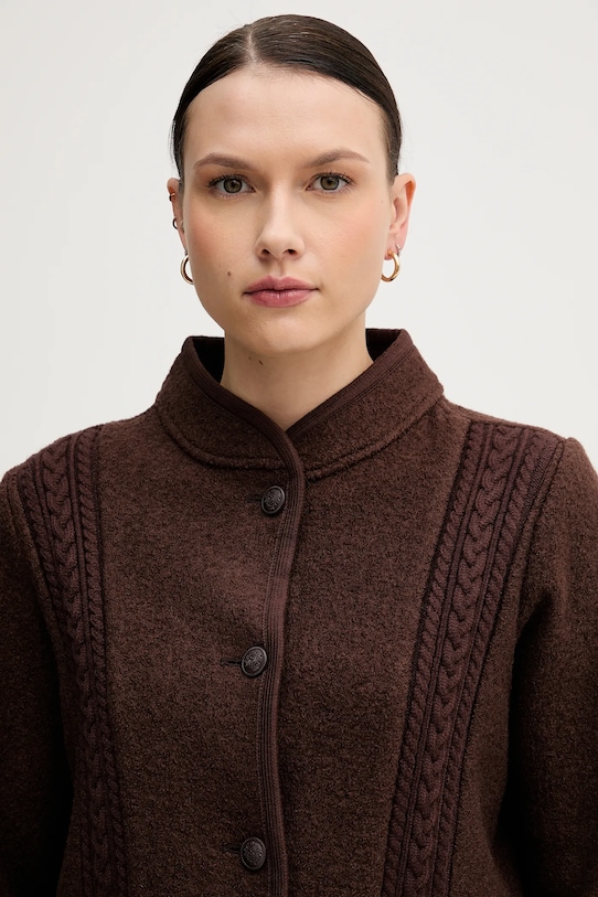 Hoss Intropia kurtka wełniana brązowy 5432678