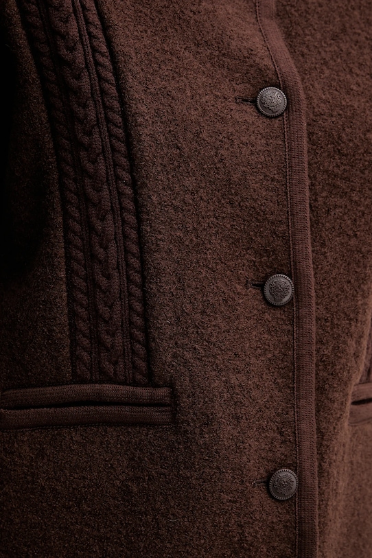 Hoss Intropia kurtka wełniana 5432678 brązowy