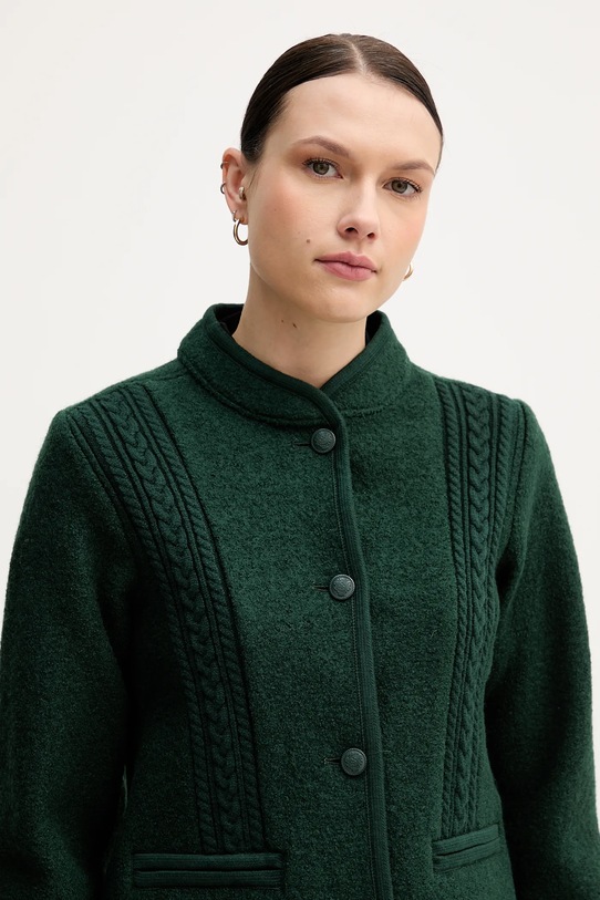 Hoss Intropia kurtka wełniana zielony 5432678