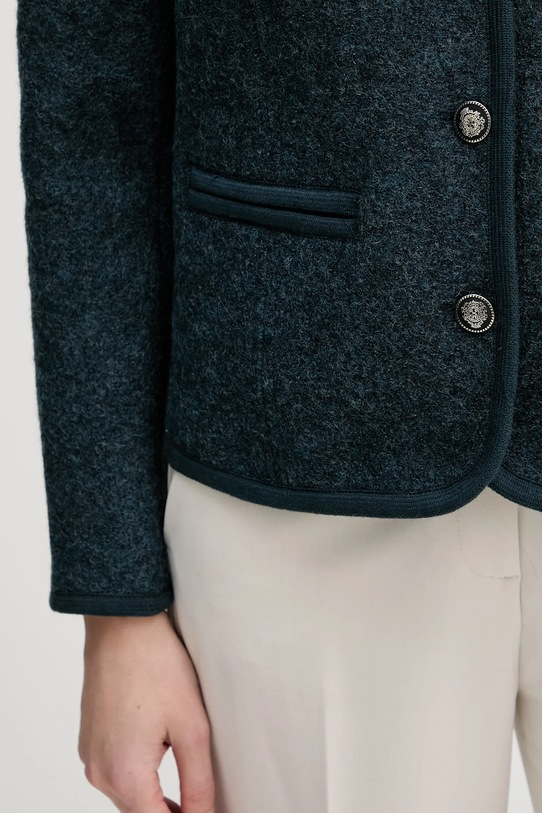 Hoss Intropia kurtka wełniana 5432677 turkusowy