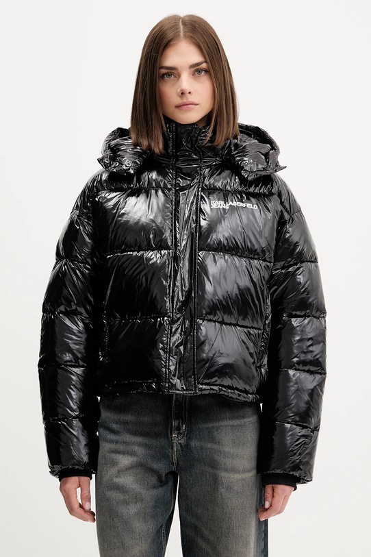 Karl Lagerfeld Jeans geacă cu captuseala negru A4W15022