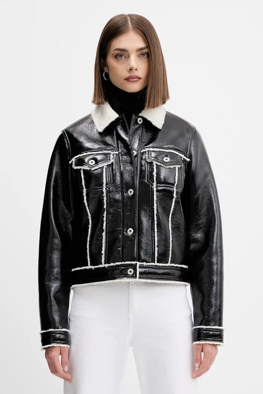 Karl Lagerfeld Jeans kurtka bez kaptura czarny A4W14054