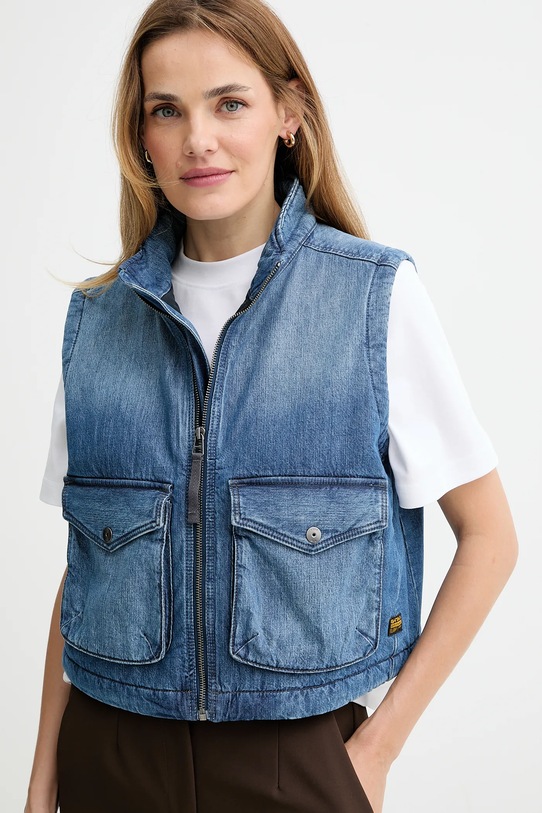 G-Star bezrękawnik jeansowy 0 niebieski D26944.E090