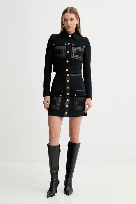 Elisabetta Franchi kurtka GI15957E2 czarny AW25