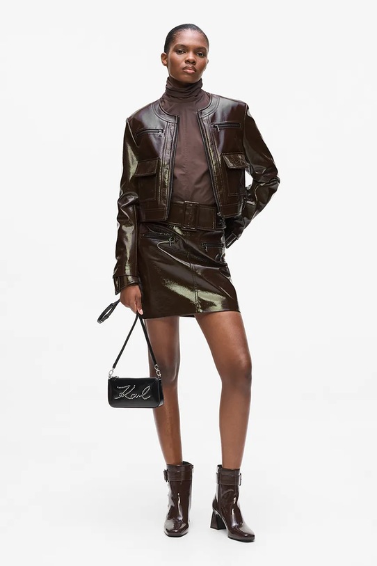 Μπουφάν Karl Lagerfeld καφέ A4W14044