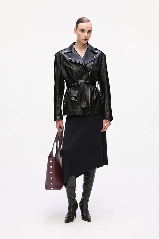 Karl Lagerfeld geacă de piele negru A4W14061