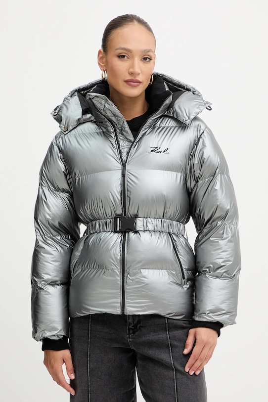 Jakna Karl Lagerfeld Drugo srebrna A4W15066