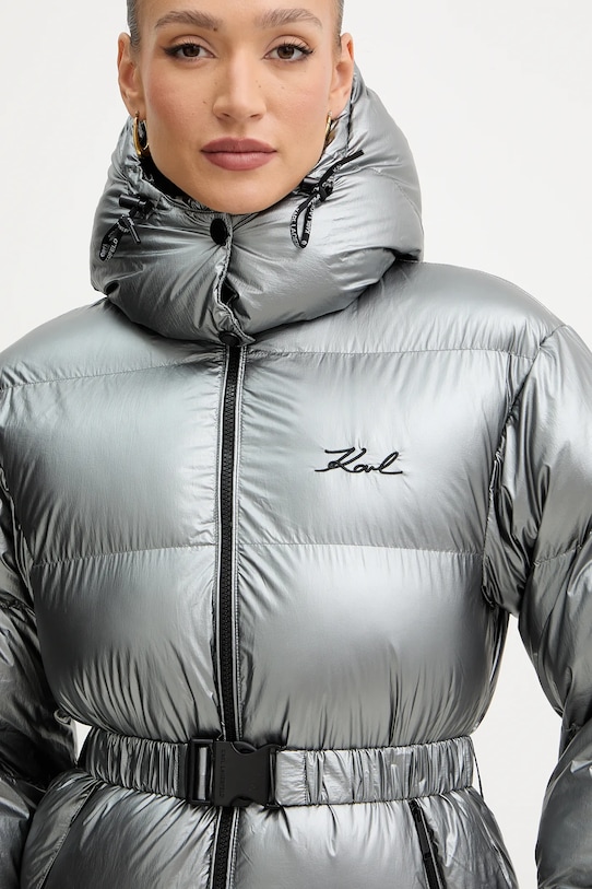 Jakna Karl Lagerfeld srebrna A4W15066