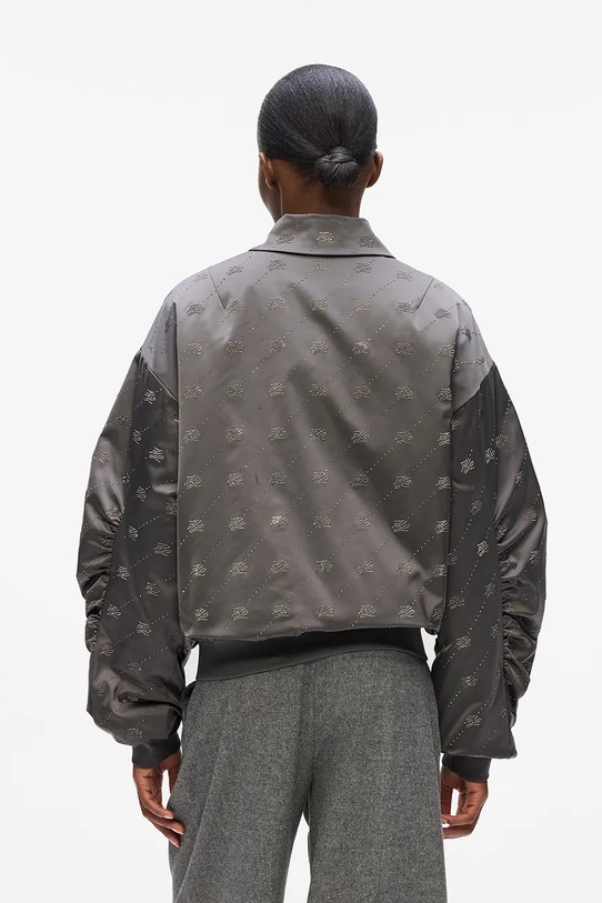Karl Lagerfeld geacă bomber A4W14046 gri AW25