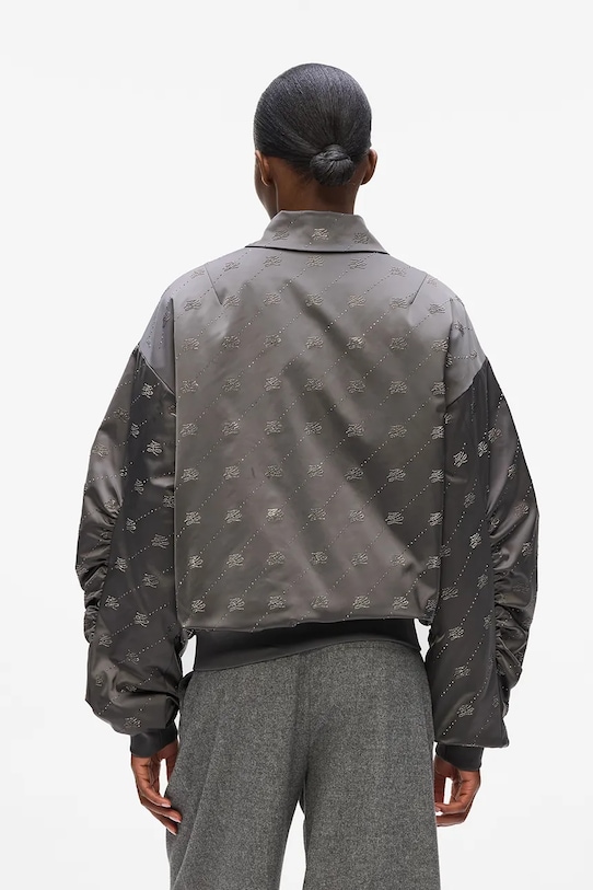 Karl Lagerfeld kurtka bomber A4W14046 szary AW25