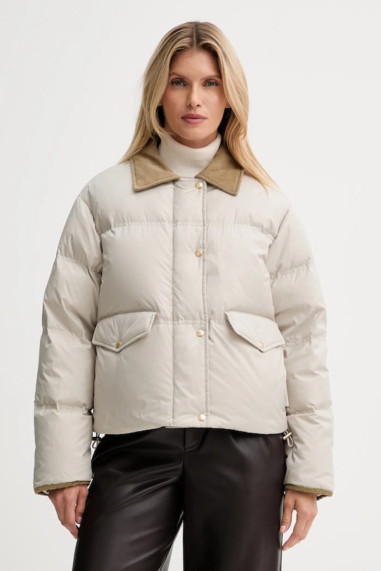 Marc O'Polo kurtka puchowa bez kaptura beżowy 509111970099