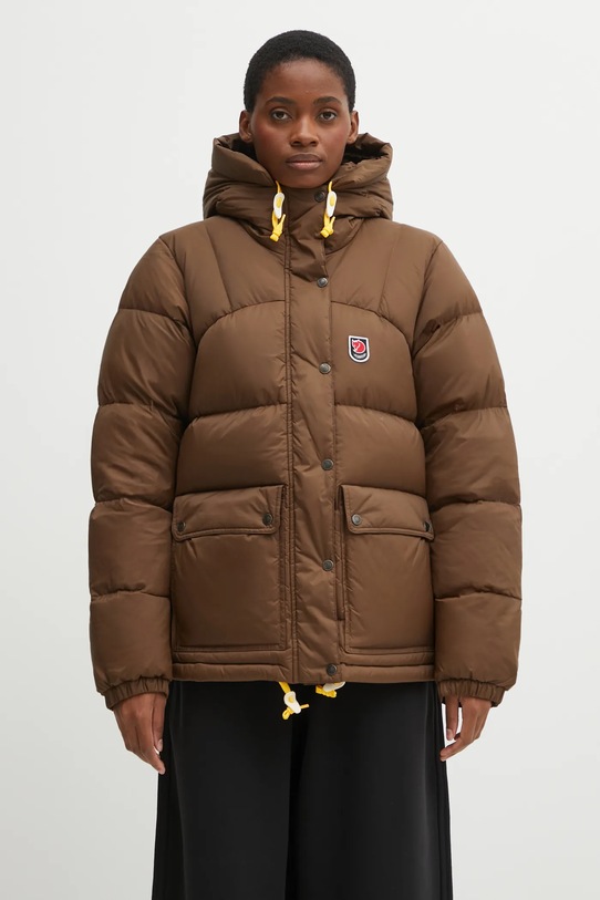 Fjallraven kurtka puchowa Expedition pozostałe brązowy F89995