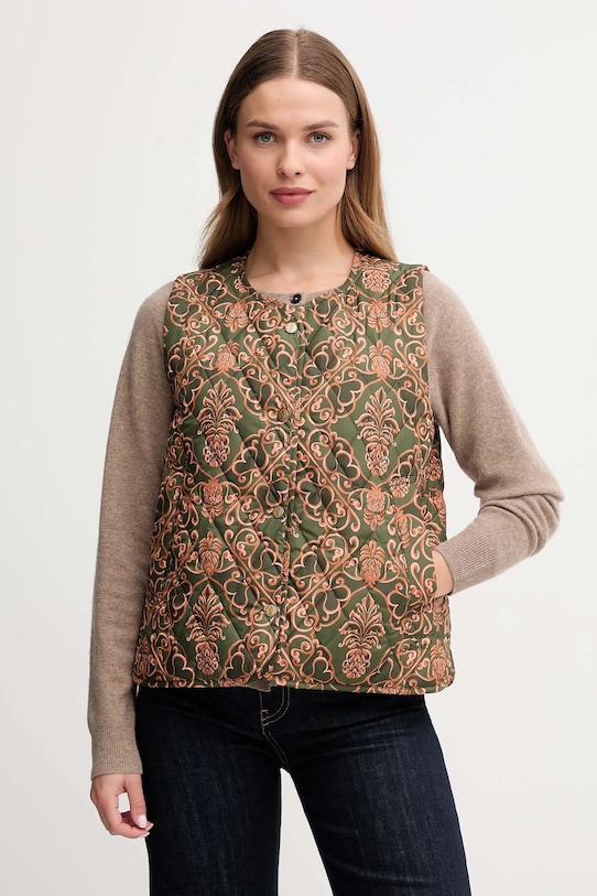 Безрукавка Barbour x Farm Rio с подкладкой зелёный LLI0024