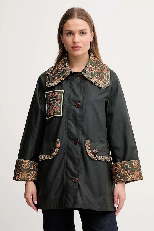 Βαμβακερό μπουφάν Barbour x Farm Rio άλλο πράσινο LWX1504