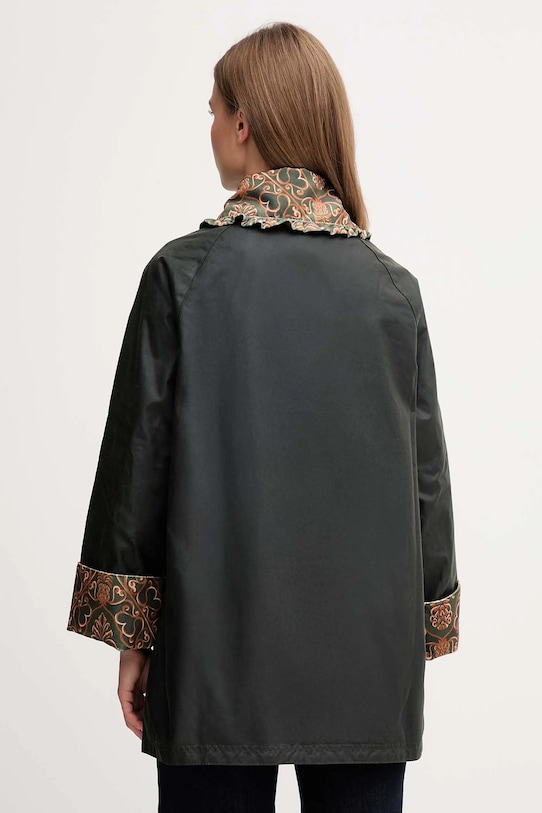 Ρούχα Βαμβακερό μπουφάν Barbour x Farm Rio LWX1504 πράσινο