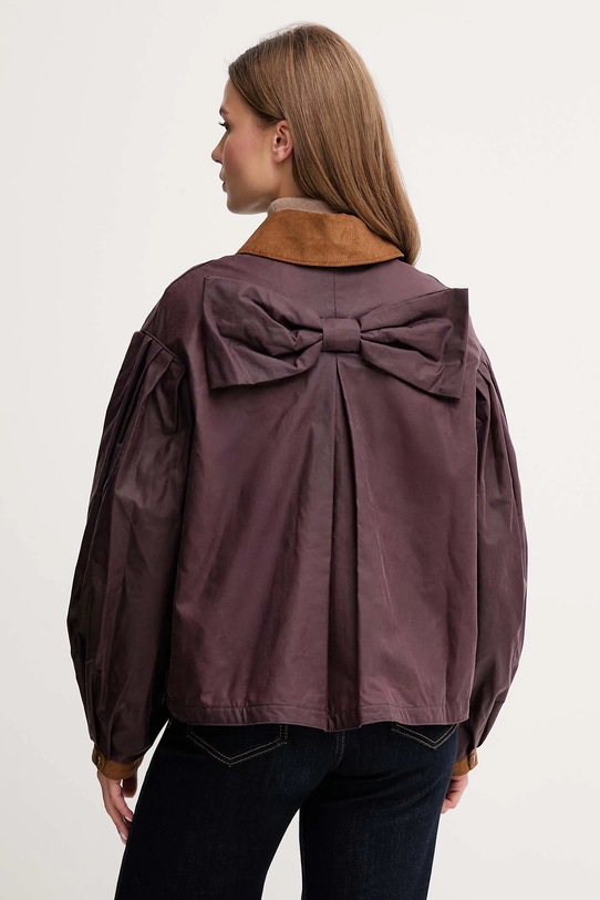 Odzież Barbour kurtka woskowana x Farm Rio LWX1505 bordowy