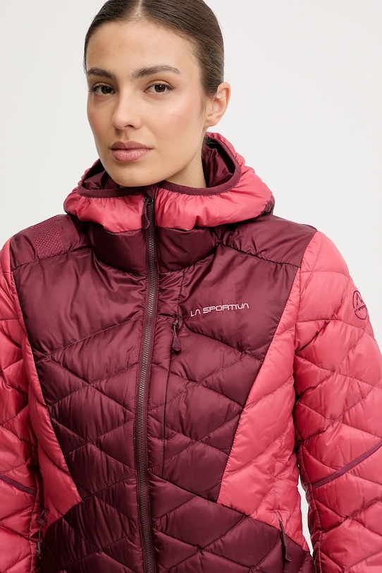 LA Sportiva kurtka sportowa puchowa Pinnacle Down bordowy ZASJ098