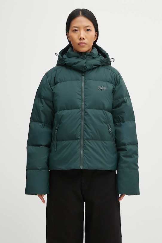 Lacoste piumino isolamento in piuma verde BF3262