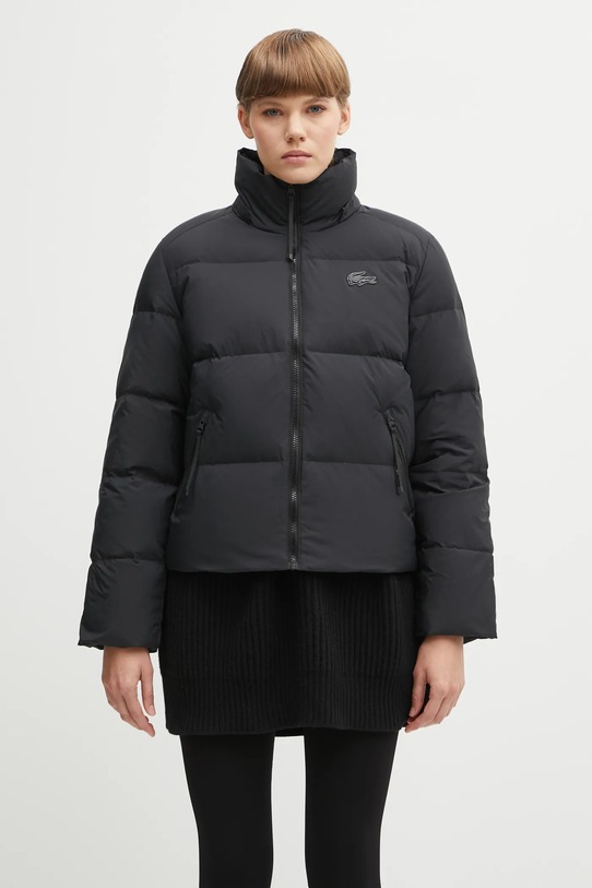 Пухено яке Lacoste черен BF3262