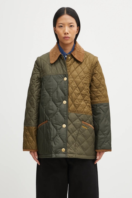 Barbour kurtka Lorrie Quilted Jacket bez kaptura zielony LQU1834GN71
