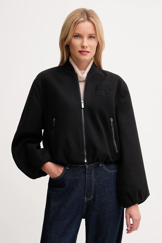 Dkny kurtka bomber nieocieplane czarny DJ5J6178