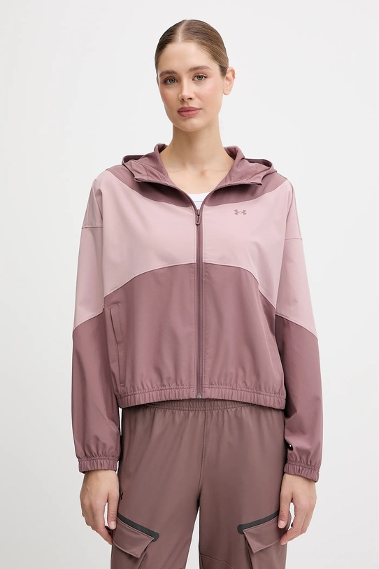 Bunda Under Armour Rival Woven nezateplené hnedá 6004849