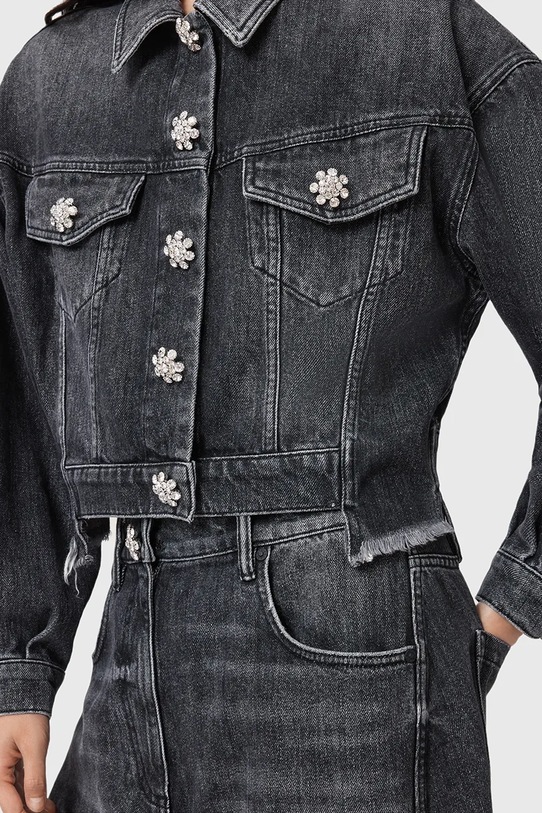 Ρούχα Τζιν μπουφάν AllSaints BETH W033OD μαύρο