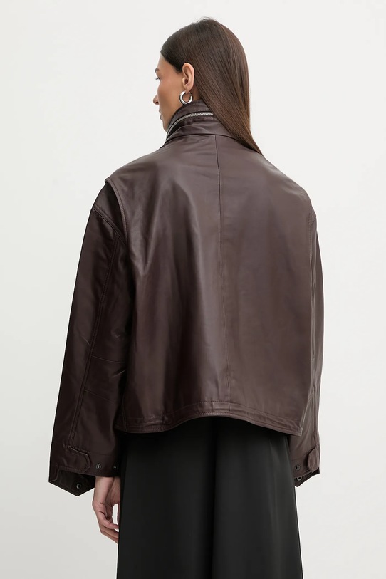 Ρούχα Δερμάτινο μπουφάν AllSaints CLAY W108LD μπορντό