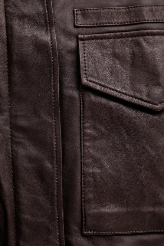 Δερμάτινο μπουφάν AllSaints CLAY W108LD μπορντό