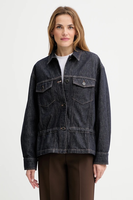 AllSaints giacca di jeans in cotone DENBY denim blu navy W100PD
