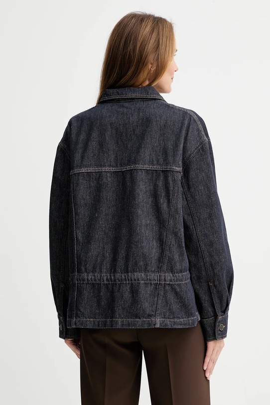 Abbigliamento AllSaints giacca di jeans in cotone DENBY W100PD blu navy