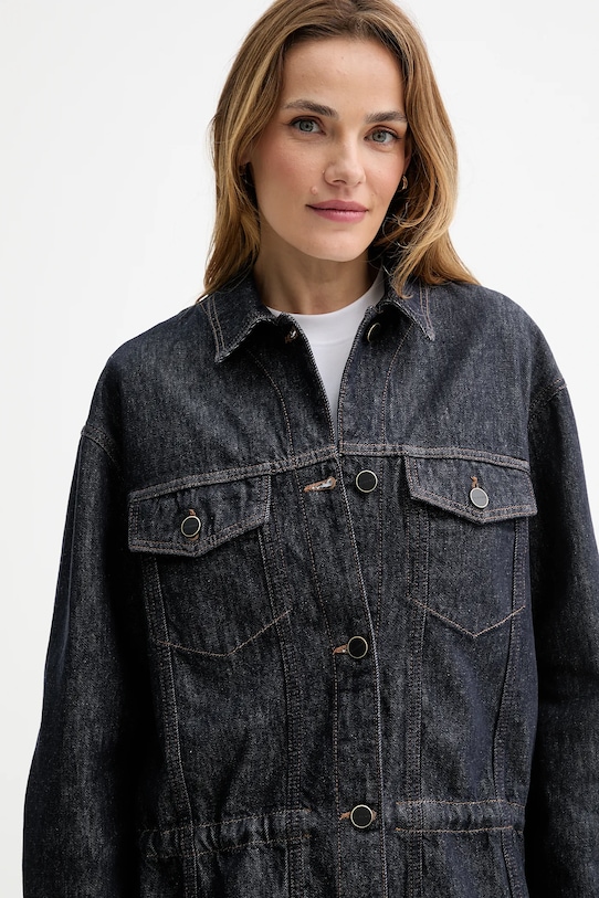 AllSaints kurtka jeansowa bawełniana DENBY granatowy W100PD