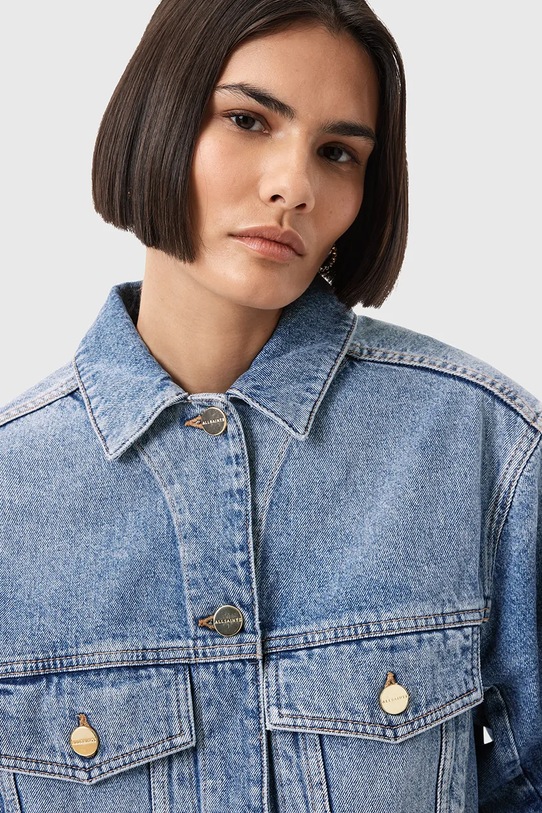 Džínová bunda AllSaints LUCA W031OD modrá AW25
