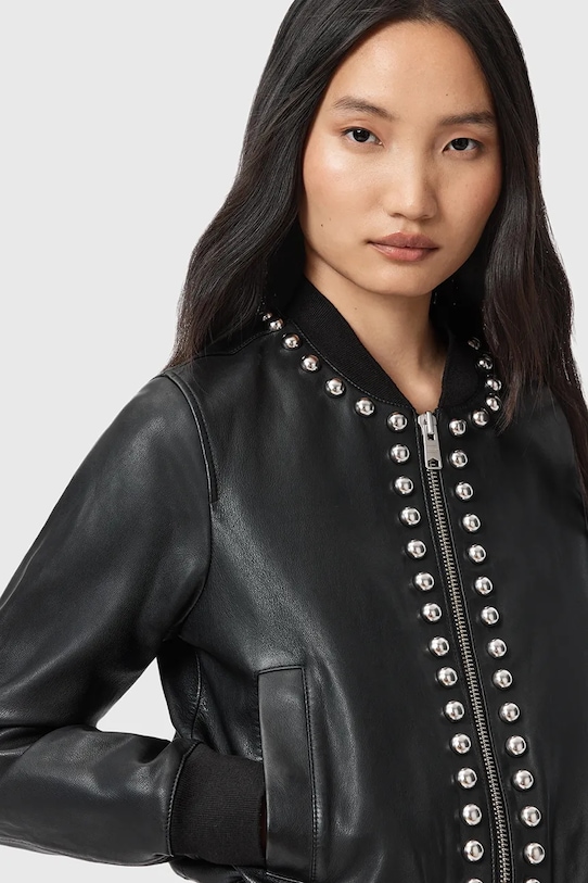 AllSaints kurtka skórzana ORTEN W032LD czarny NC25